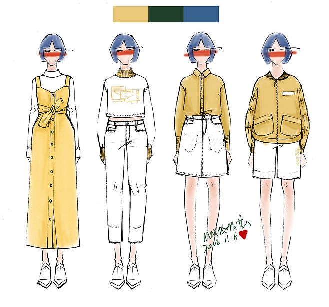 插画。时装插画,手绘,时装,服装设计,绘画,欧美, 绘