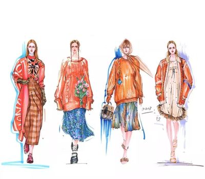 绘画 | 服装效果图赏析与服装设计艺术的融合